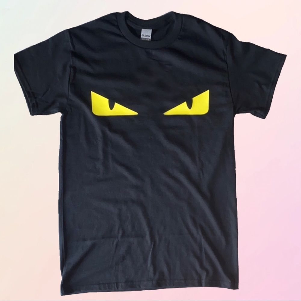 Black Monster Bug Eye Tee, Unisex, Size Small-3XL
